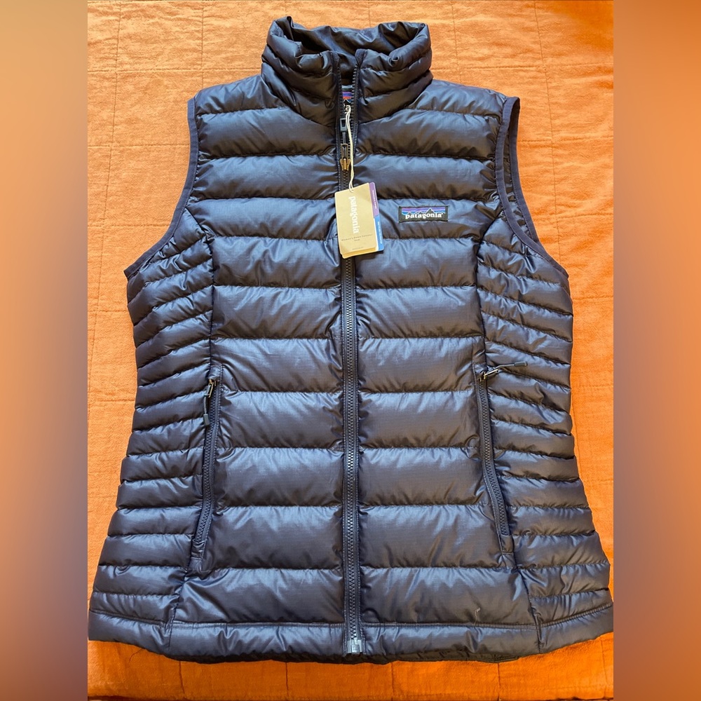 Patagonia Down Vest, Navy, Women’s Small